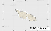 Shaded Relief Map of Zitenga, single color outside