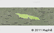 Physical Panoramic Map of Zitenga, darken, semi-desaturated