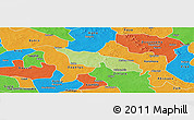 Physical Panoramic Map of Zitenga, political outside