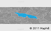 Political Panoramic Map of Zitenga, desaturated