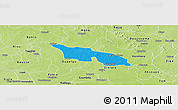 Political Panoramic Map of Zitenga, physical outside
