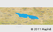 Political Panoramic Map of Zitenga, satellite outside