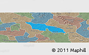 Political Panoramic Map of Zitenga, semi-desaturated