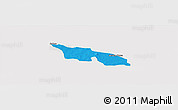 Political Panoramic Map of Zitenga, single color outside