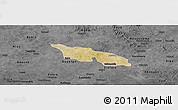 Satellite Panoramic Map of Zitenga, darken, desaturated