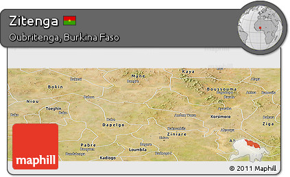 Satellite Panoramic Map of Zitenga