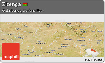 Satellite Panoramic Map of Zitenga