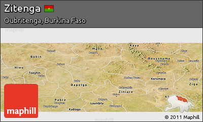 Satellite Panoramic Map of Zitenga