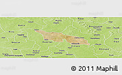 Satellite Panoramic Map of Zitenga, physical outside