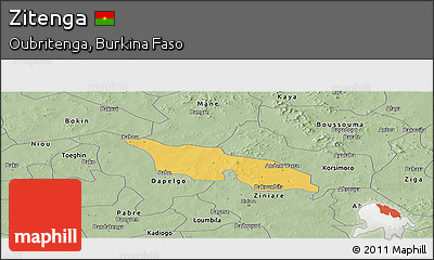 Savanna Style Panoramic Map of Zitenga