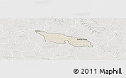 Shaded Relief Panoramic Map of Zitenga, lighten, semi-desaturated
