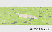 Shaded Relief Panoramic Map of Zitenga, physical outside