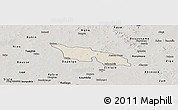 Shaded Relief Panoramic Map of Zitenga, semi-desaturated