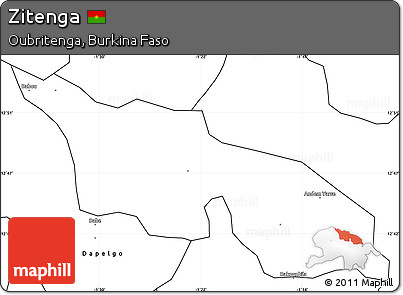 Blank Simple Map of Zitenga