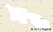 Classic Style Simple Map of Zitenga, single color outside
