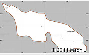 Gray Simple Map of Zitenga, cropped outside