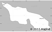 Gray Simple Map of Zitenga, single color outside