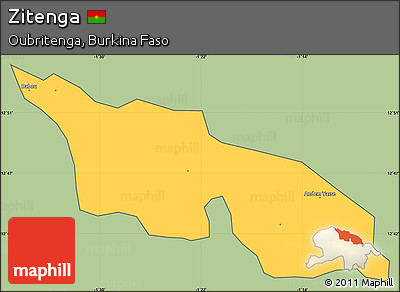 Savanna Style Simple Map of Zitenga, cropped outside