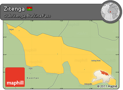 Savanna Style Simple Map of Zitenga