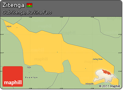 Savanna Style Simple Map of Zitenga