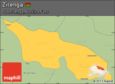 Savanna Style Simple Map of Zitenga
