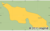 Savanna Style Simple Map of Zitenga, single color outside