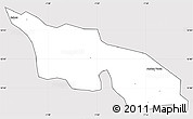 Silver Style Simple Map of Zitenga, cropped outside