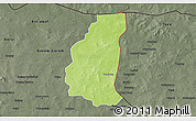 Physical 3D Map of Markoye, darken, semi-desaturated
