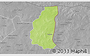 Physical 3D Map of Markoye, desaturated