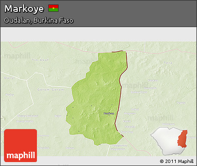 Physical 3D Map of Markoye, lighten
