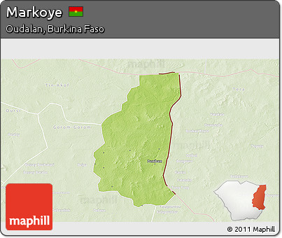 Physical 3D Map of Markoye, lighten