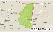 Physical 3D Map of Markoye, shaded relief outside