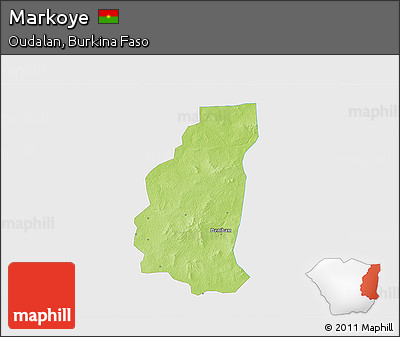 Physical 3D Map of Markoye, single color outside