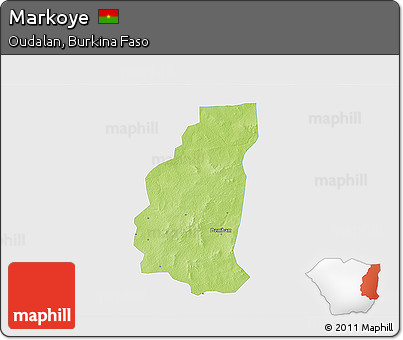 Physical 3D Map of Markoye, single color outside