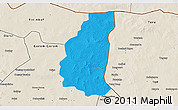 Political 3D Map of Markoye, shaded relief outside