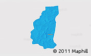 Political 3D Map of Markoye, single color outside