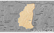 Satellite 3D Map of Markoye, darken, desaturated