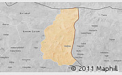 Satellite 3D Map of Markoye, desaturated