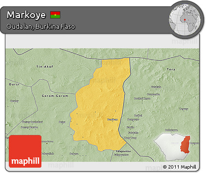 Savanna Style 3D Map of Markoye