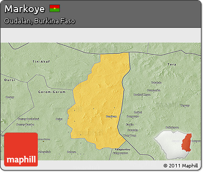Savanna Style 3D Map of Markoye
