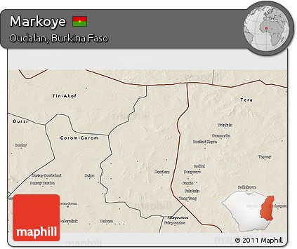 Shaded Relief 3D Map of Markoye