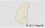 Shaded Relief 3D Map of Markoye, lighten, desaturated