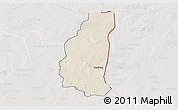 Shaded Relief 3D Map of Markoye, lighten, semi-desaturated