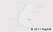 Silver Style 3D Map of Markoye, single color outside