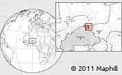 Blank Location Map of Markoye, highlighted country, highlighted parent region