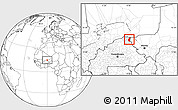 Blank Location Map of Markoye, highlighted parent region