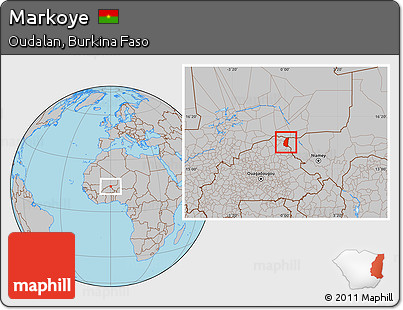 Gray Location Map of Markoye