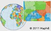 Political Location Map of Markoye