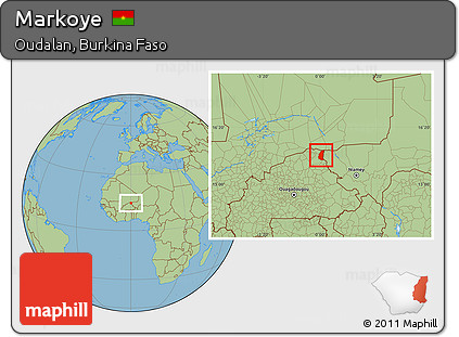 Savanna Style Location Map of Markoye