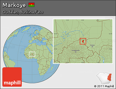 Savanna Style Location Map of Markoye